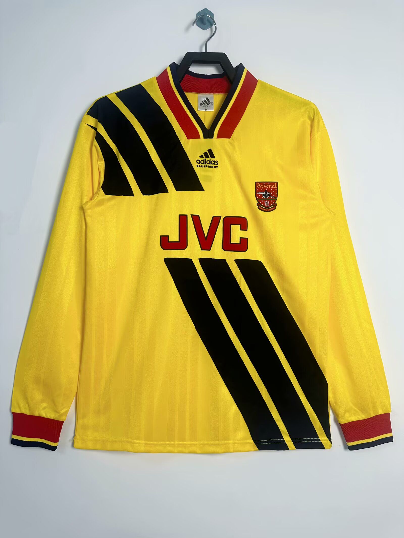 AAA Quality Arsenal 93/94 Away Yellow Long Soccer Jersey